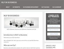 Tablet Screenshot of nlpinbusiness.com
